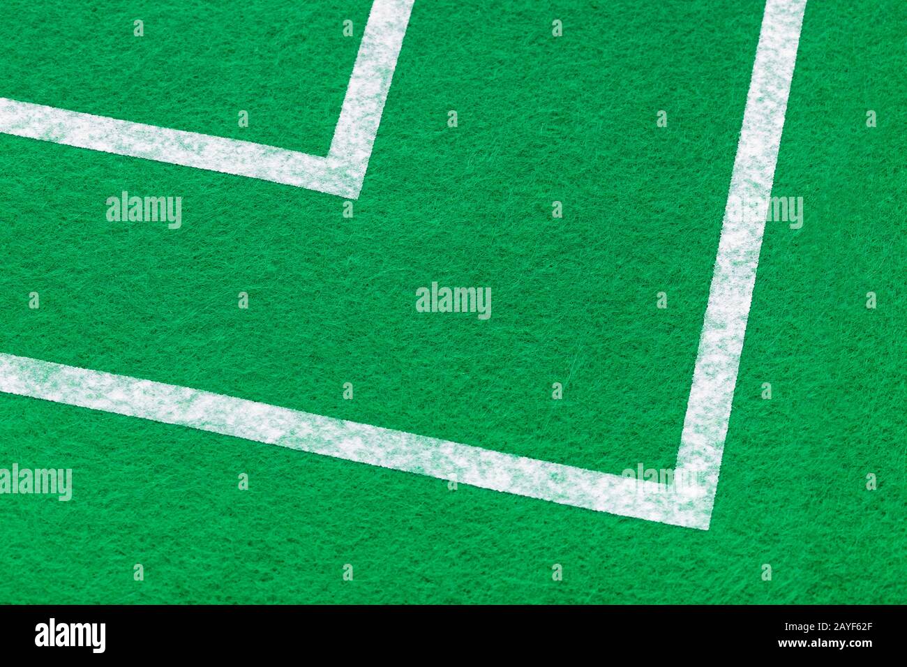 Linee sul calcio Campo di calcio Foto Stock