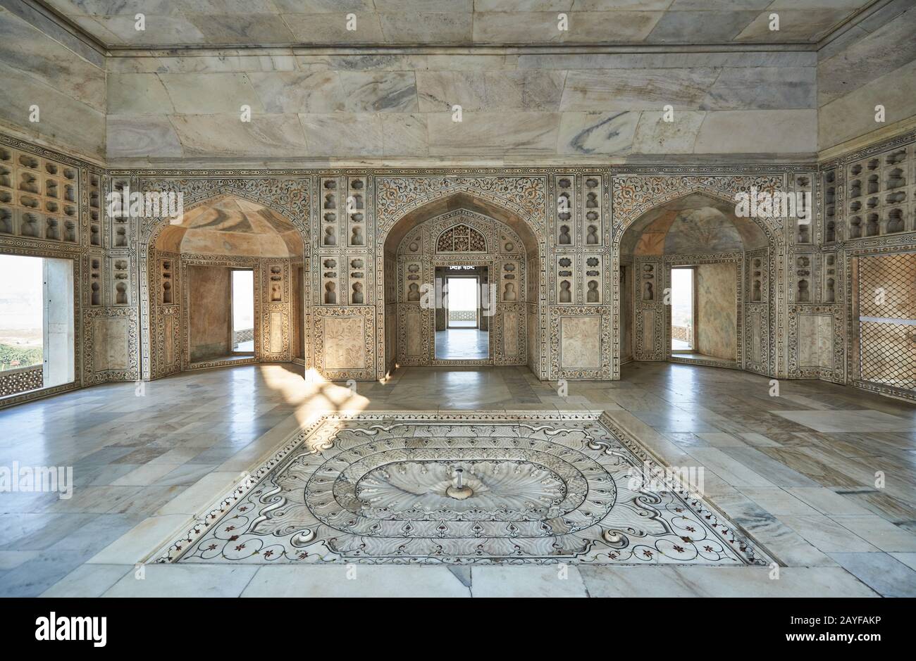 Lo Shish Mahal (Il Palazzo Di Vetro), Forte Di Agra, Agra, Uttar Pradesh, India Foto Stock