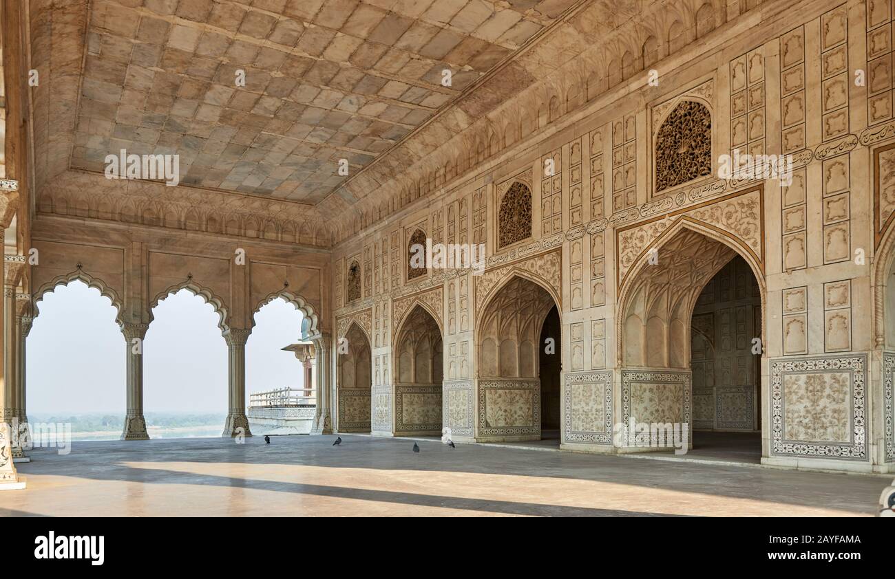 Lo Shish Mahal (Il Palazzo Di Vetro), Forte Di Agra, Agra, Uttar Pradesh, India Foto Stock