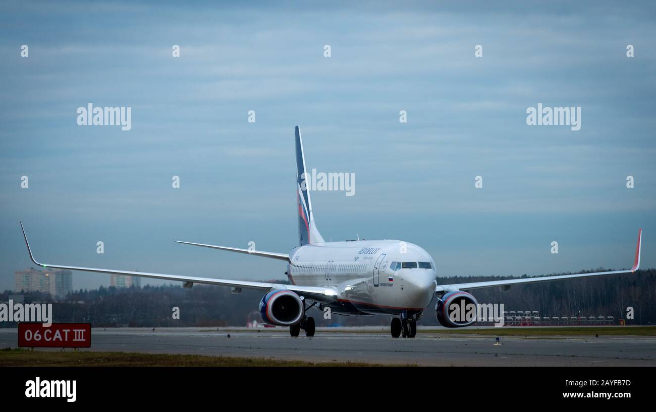 Ottobre 29, 2019, Mosca, Russia. Aereo Boeing 737-800 Aeroflot - Russian Airlines presso l'aeroporto di Sheremetyevo di Mosca. Foto Stock