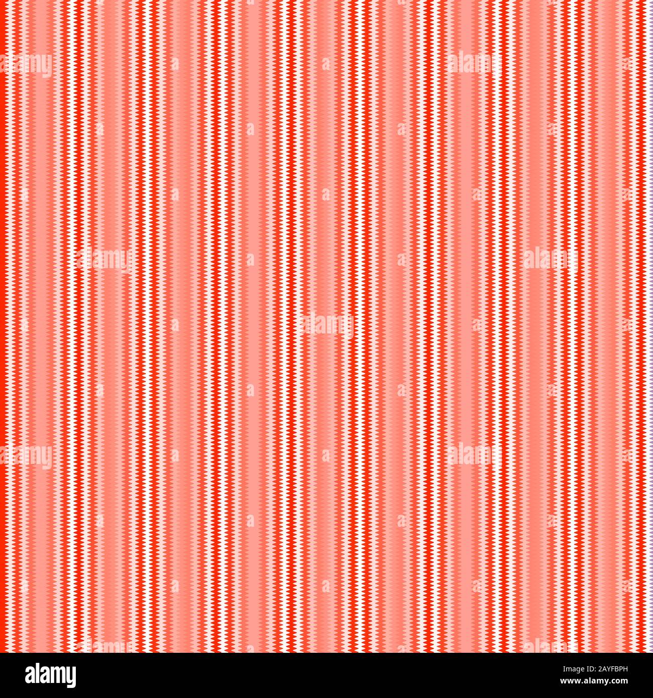 strisce in forma d'onda a zig-zag nei colori bianco e rosso, disposte verticalmente Foto Stock