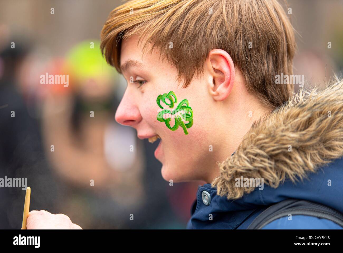 Mosca - MAR 16: Festa di San Patrizio al Sokol'niki Park di Mosca il 16 marzo. 2019 in Russia Foto Stock