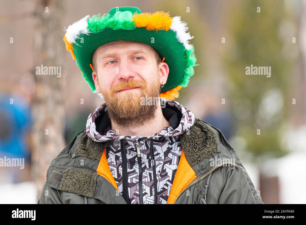 Mosca - MAR 16: Festa di San Patrizio al Sokol'niki Park di Mosca il 16 marzo. 2019 in Russia Foto Stock