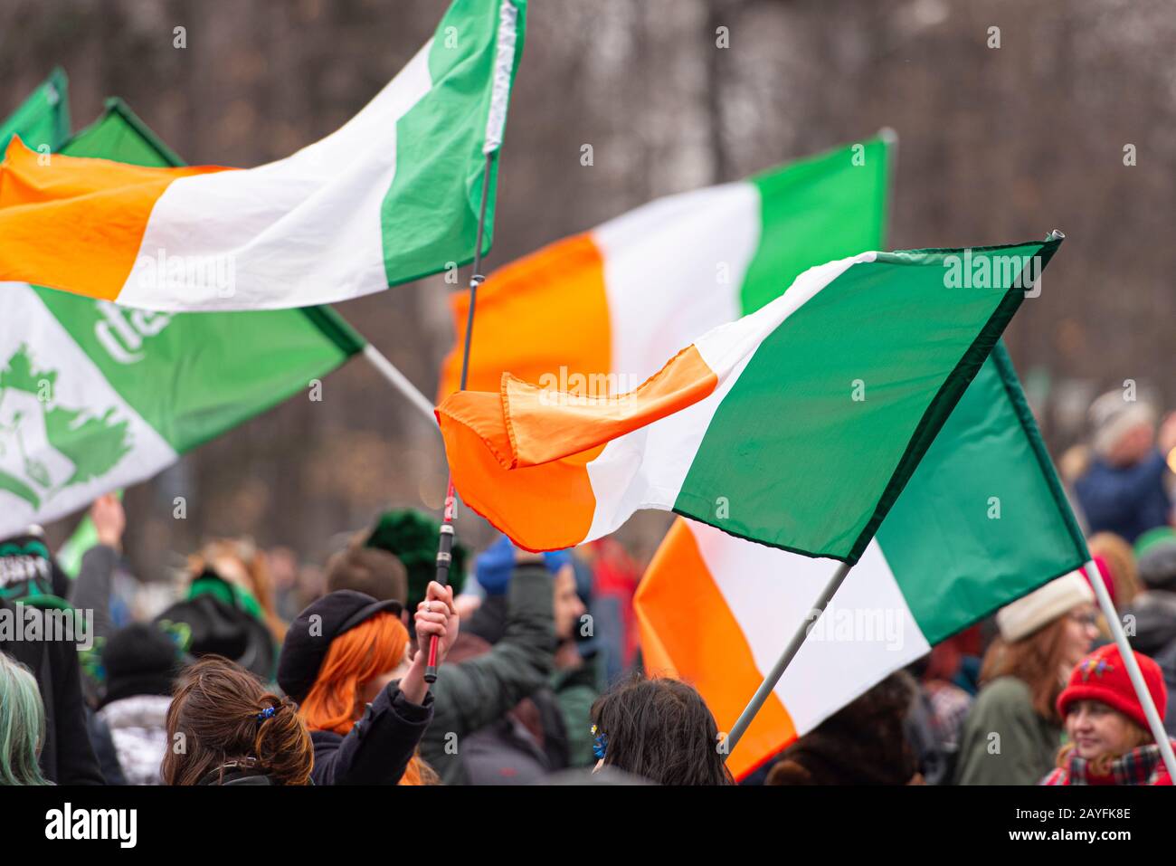 Mosca - MAR 16: Festa di San Patrizio al Sokol'niki Park di Mosca il 16 marzo. 2019 in Russia Foto Stock