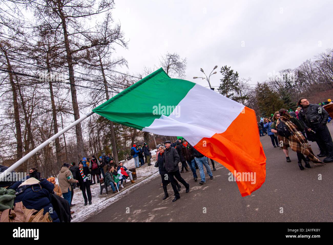 Mosca - MAR 16: Festa di San Patrizio al Sokol'niki Park di Mosca il 16 marzo. 2019 in Russia Foto Stock