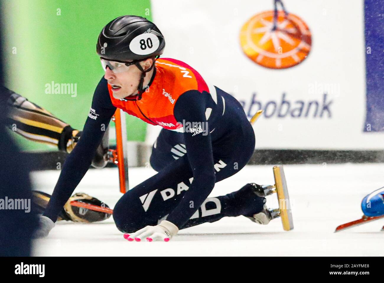 Dordrecht, Paesi Bassi. 15th Feb, 2020. Dordrecht, 15-02-2020, Sportboulevard Dordrecht, short track, Men 1500m semi finales, Friso Emons NED durante la Coppa del mondo ISU Short Track. Credito: Pro Shots/Alamy Live News Foto Stock
