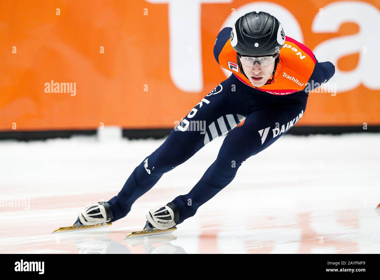 Dordrecht, Paesi Bassi. 15th Feb, 2020. Dordrecht, 15-02-2020, Sportboulevard Dordrecht, short track, Men 1500m semi finales, Friso Emons NED durante la Coppa del mondo ISU Short Track. Credito: Pro Shots/Alamy Live News Foto Stock