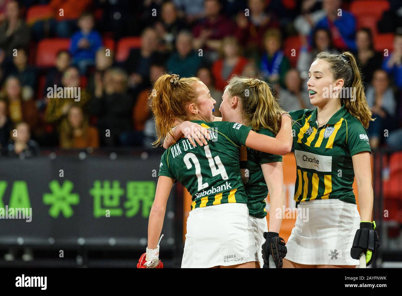 Den Haag, Paesi Bassi. 15th Feb, 2020. Den Haag, 15-02-2020, Sportcampus Zuiderpark, Den Haag, EuroHockey Indoor Club Cup Women 2020. Durante il gioco hdm - East Grinstead. Credito: Pro Shots/Alamy Live News Foto Stock