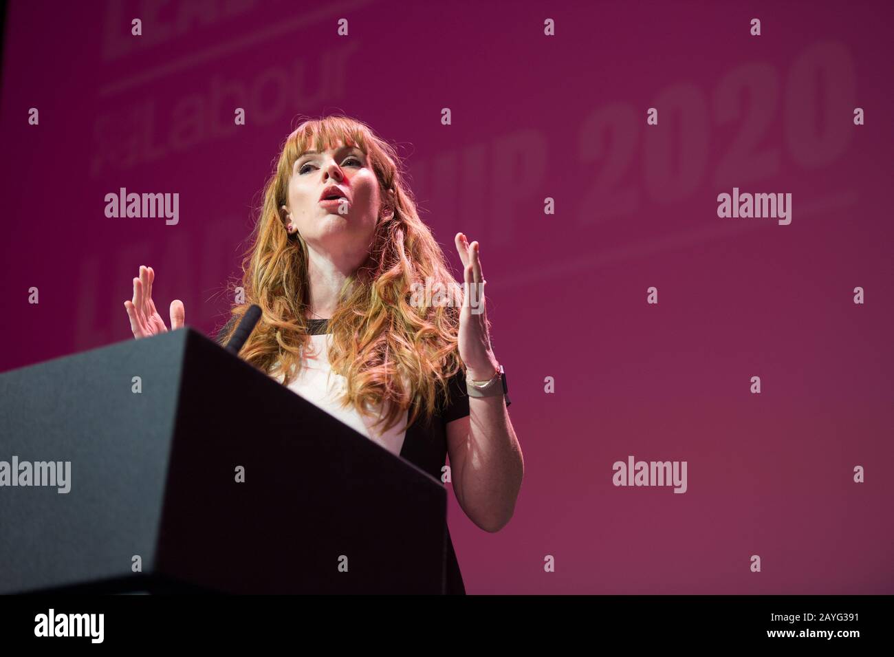 Glasgow, Regno Unito. 15th Feb, 2020. UK Labor Party Hustings per il vice leader del partito laburista britannico 2020. Foto: Credito: Colin Fisher/Alamy Live News Foto Stock