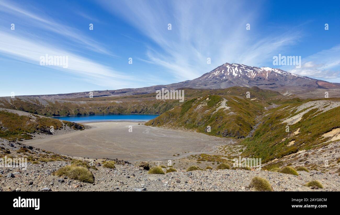 Monte Ruapehu, Tongariro National Park, Nuova Zelanda Foto Stock