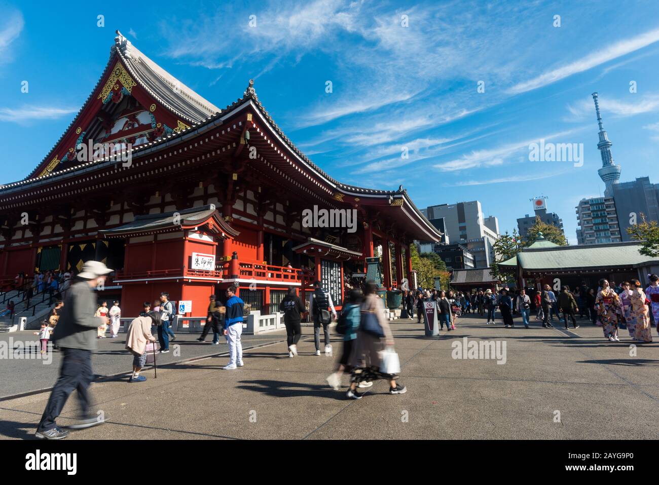 Il santuario senso-ji a Tokyo, Giappone. Foto Stock