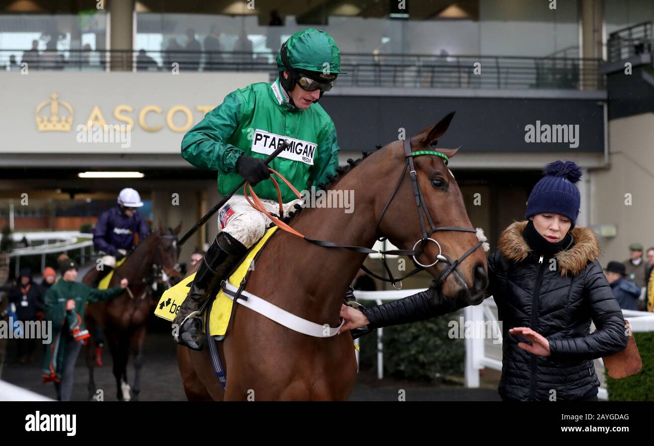 Janika guidata da Daryl Jacob davanti a Betfair Ascot Steeple Chase durante Betfair Ascot Chase Raceday all'ippodromo di Ascot. Foto Stock