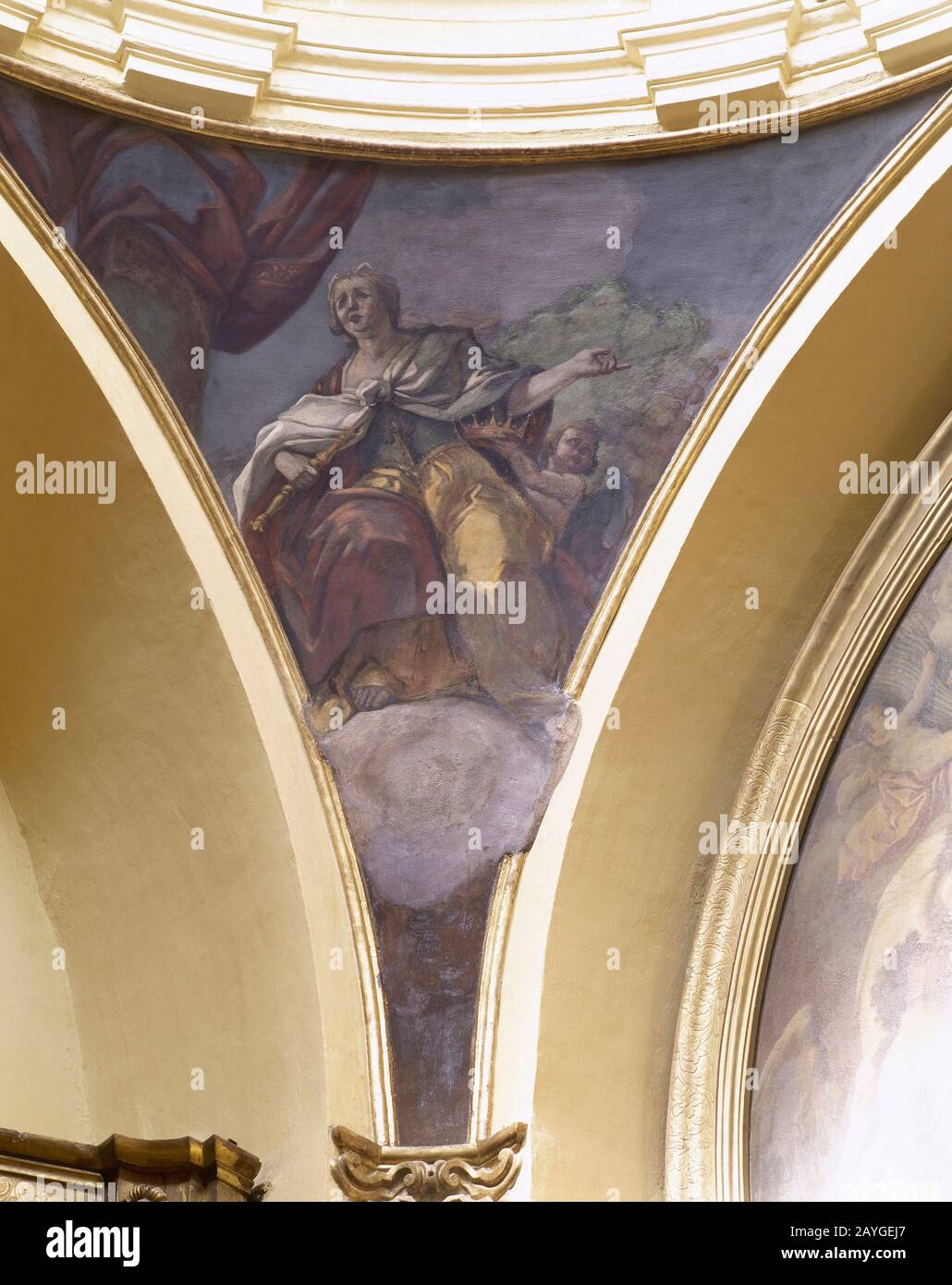 Jose Luzan (1710-1785). Pittore barocco spagnolo. Esther, 1753-1755. Chiesa di San Miguel de los Navarros. Saragozza, Spagna. Foto Stock