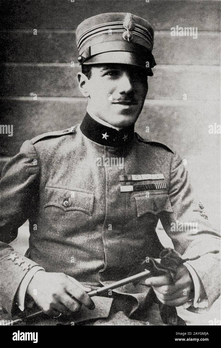 Francesco Baracca ászpilóta. Foto Stock