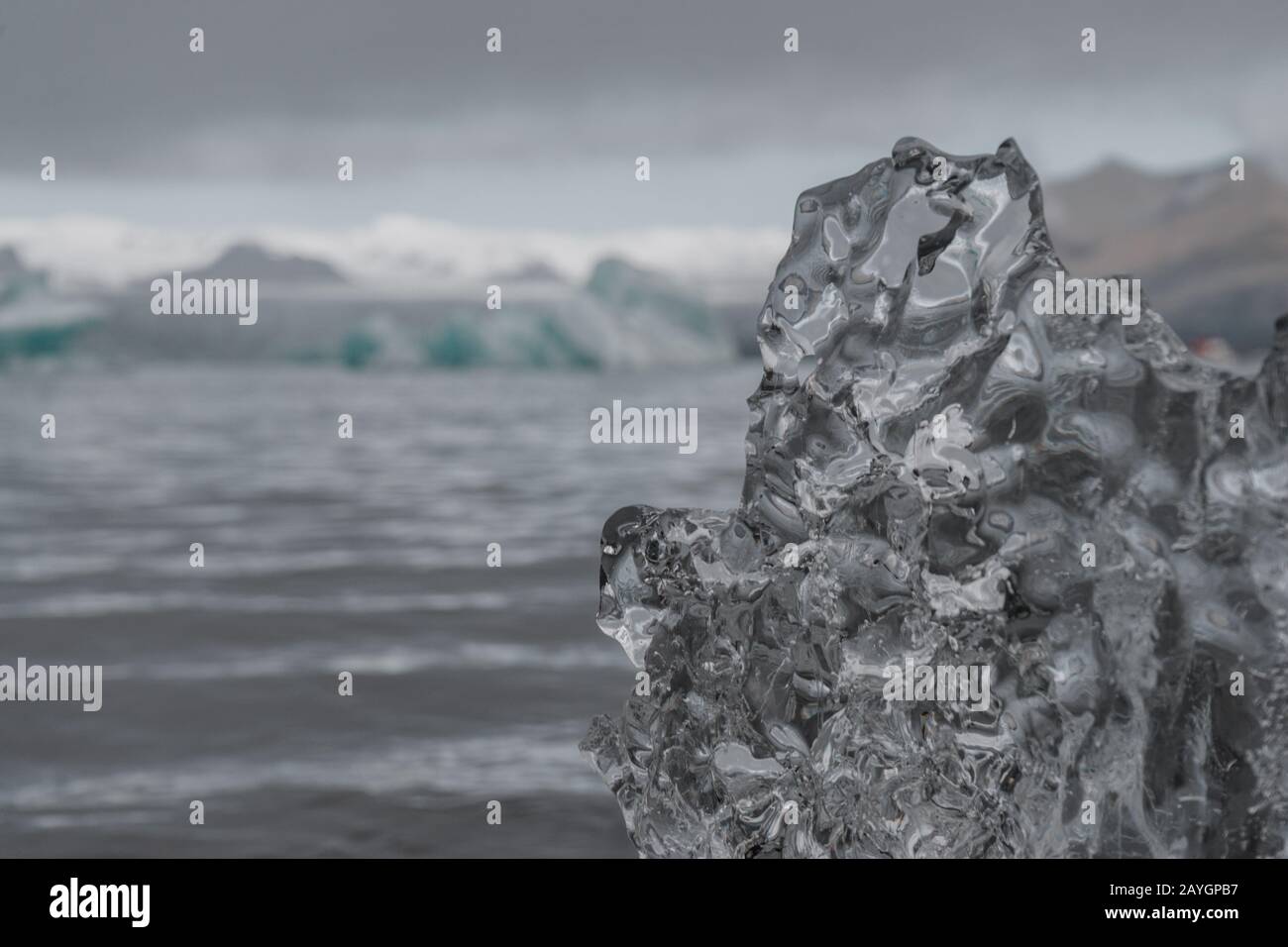 Laguna Di Jökulsárlón Iceberg, Islanda, Europa. Foto Stock