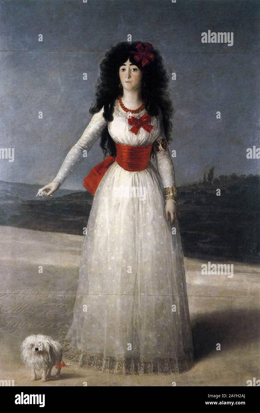 Francisco de Goya y Lucientes - la duchessa di Alba Foto Stock