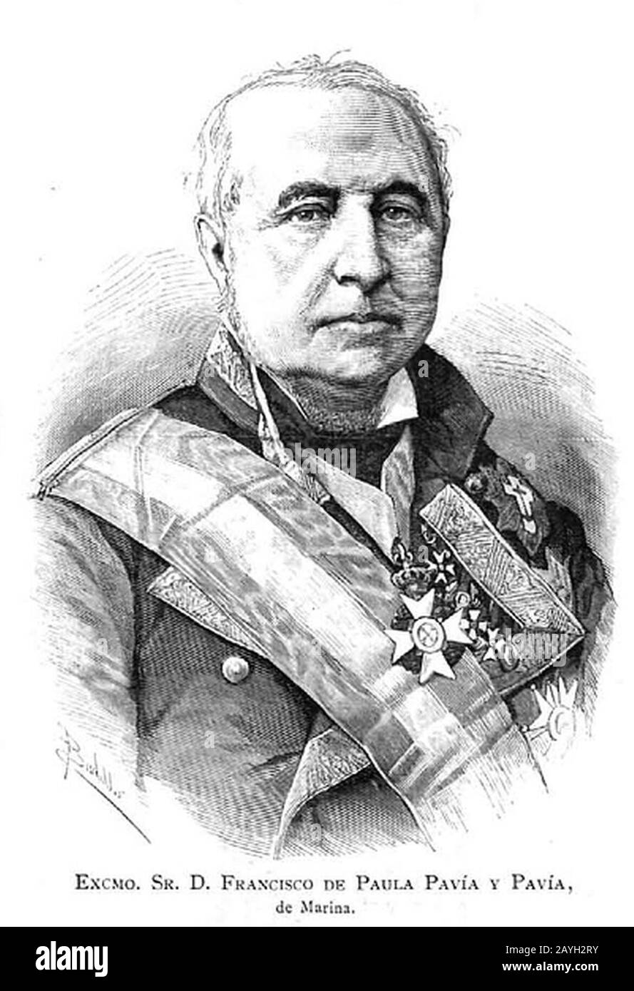 Francisco de Paula Pavía y Pavía en la Ilustración Española y americana. Foto Stock