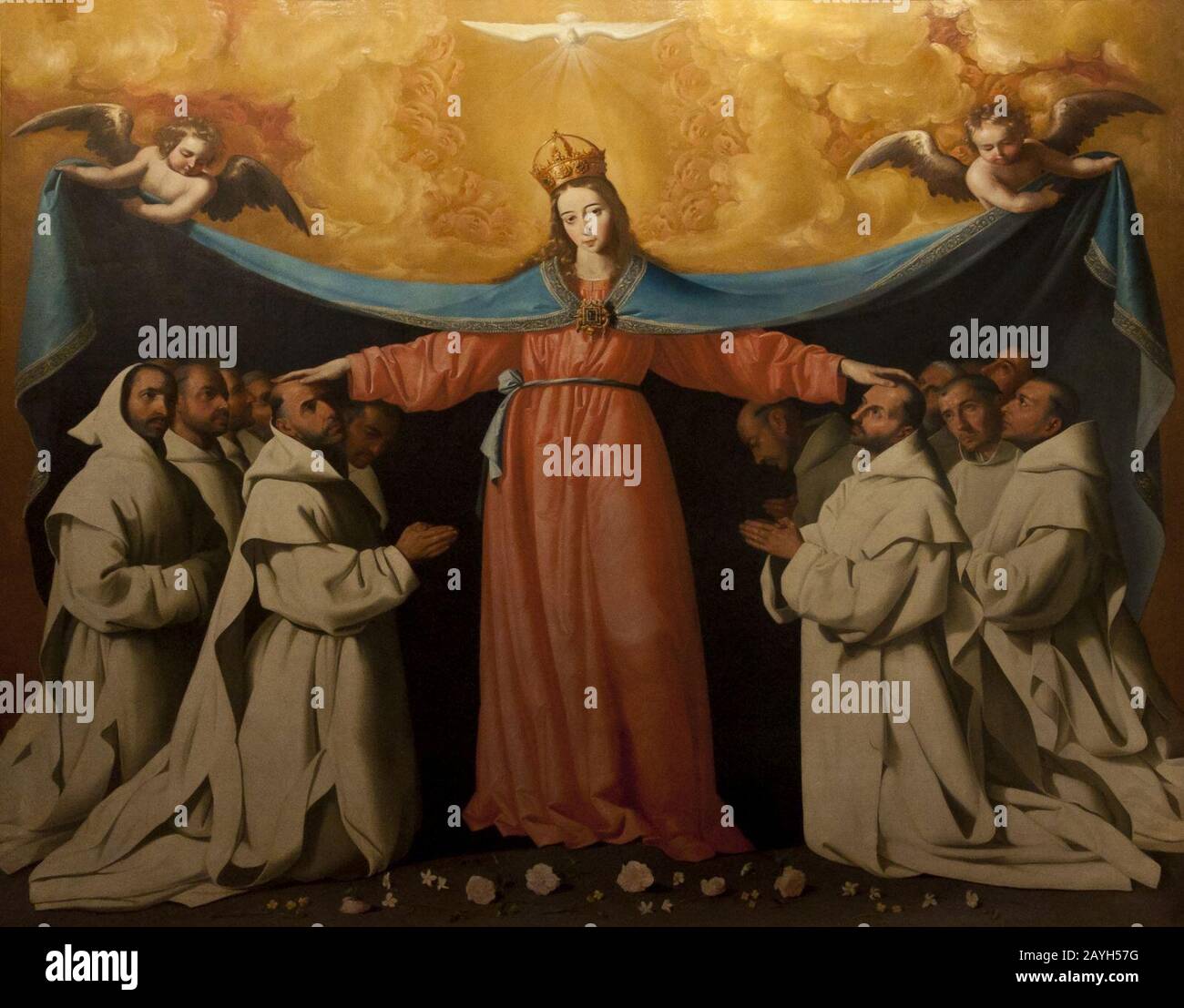 Francisco Zurbarán (1598-1664) - La Virgen De Las Cuevas (1655) - Sevilla Bellas Artes 22-03-2011 12-14-30. Foto Stock