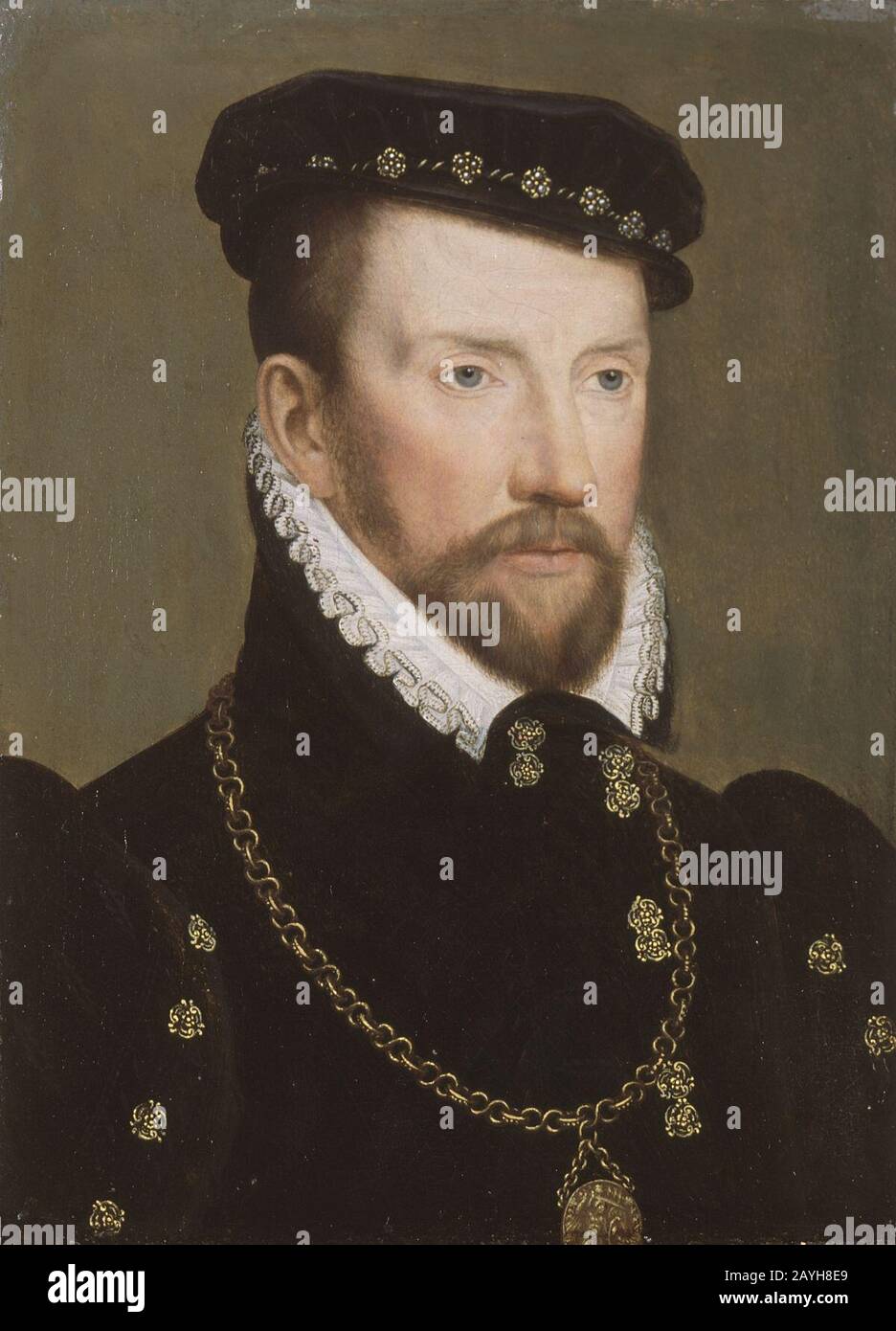 François Clouet - Ammiraglio Gaspard II de Coligny Foto Stock