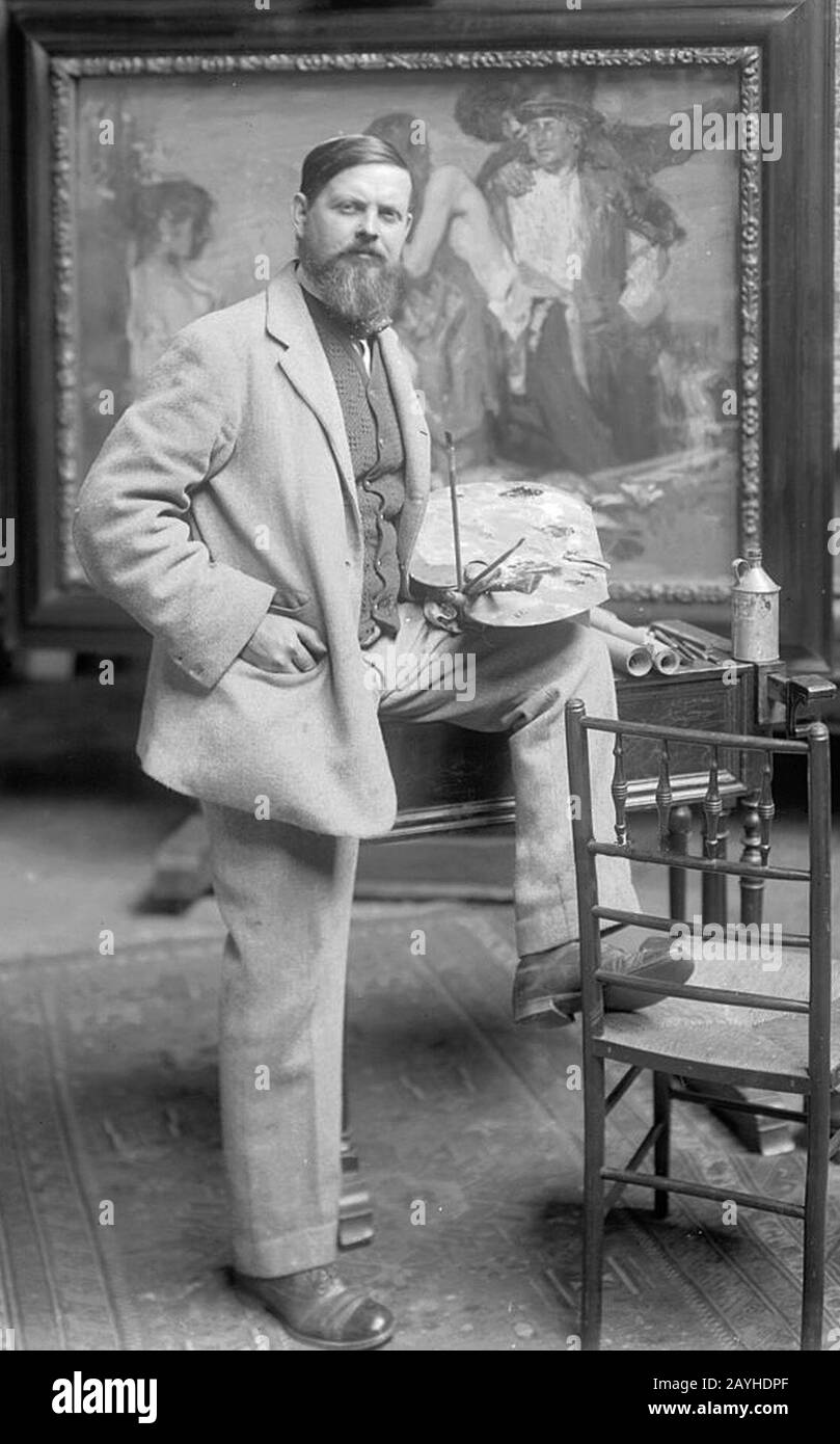 Frank Brangwyn c1900g. Foto Stock