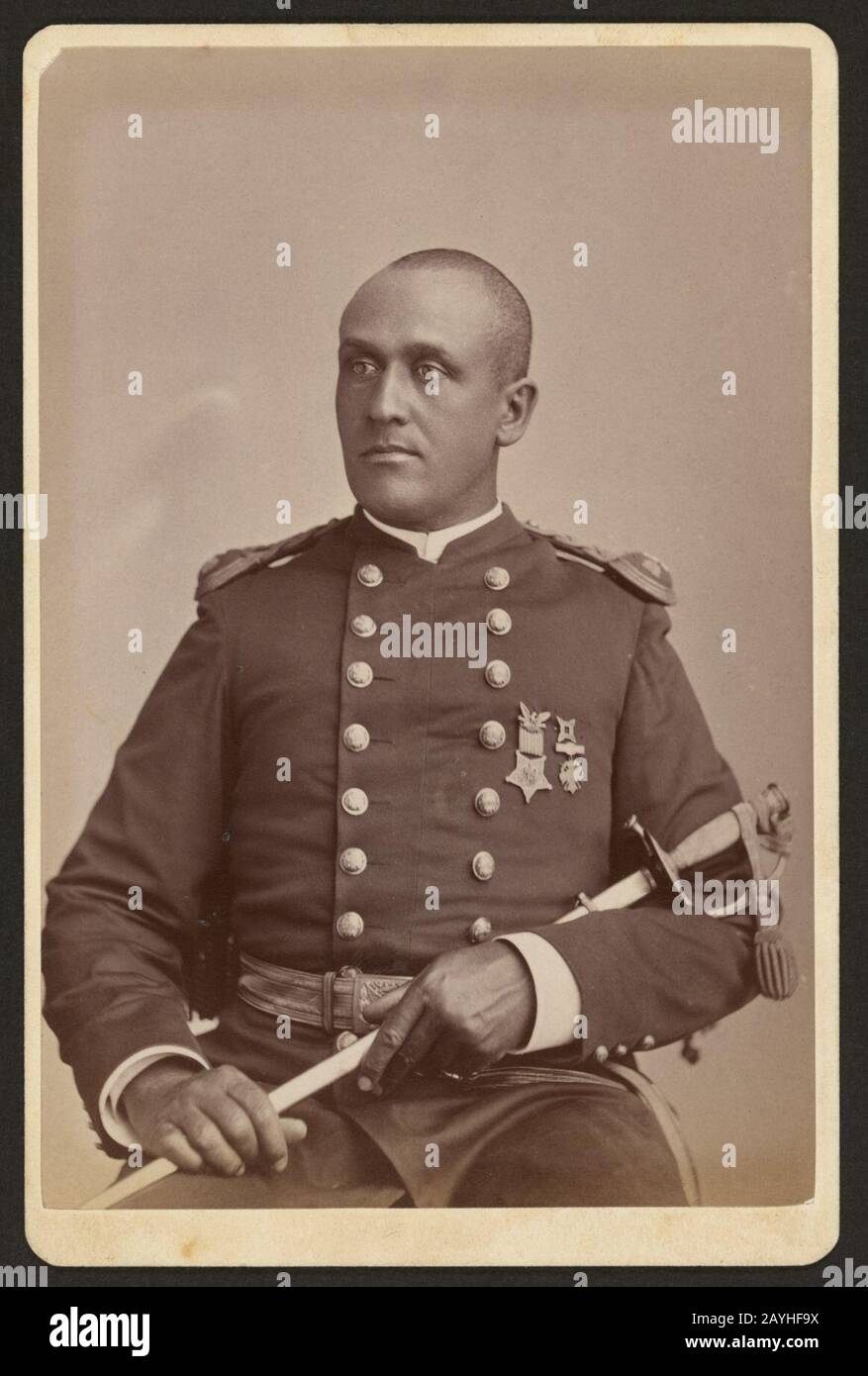 Frank M. Welch, Maj. Cmdg 5th Battaglione, Cng) - Betts, 356 Main St., Bridgeport Conn Foto Stock