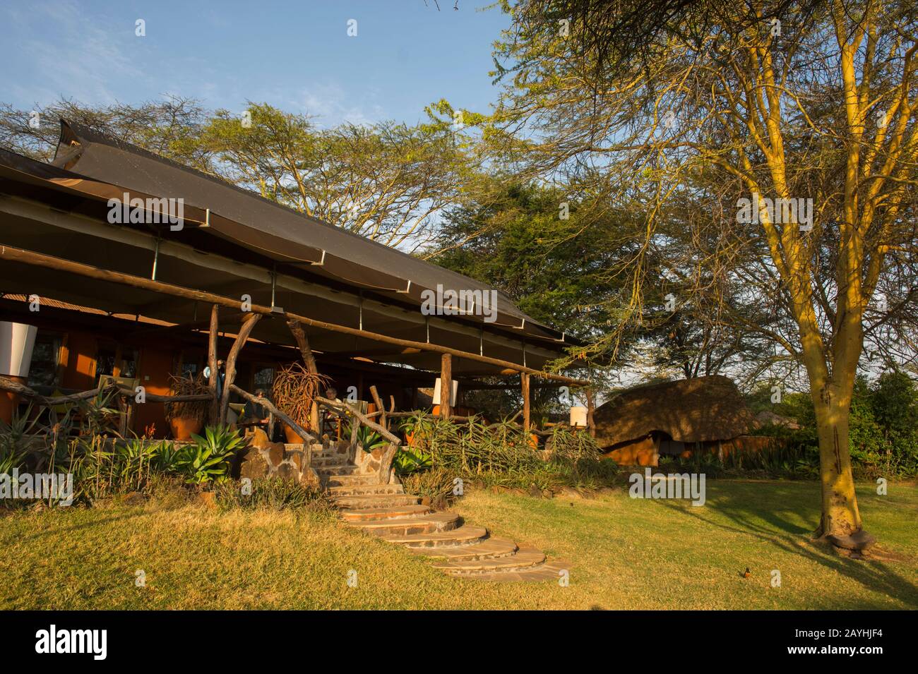 Il Lewa Safari Camp nel Lewa Wildlife Conservancy in Kenya. Foto Stock