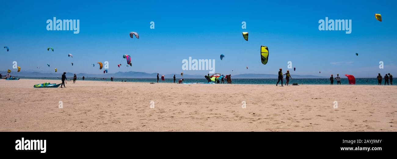 Windsurf a Tarifa Foto Stock