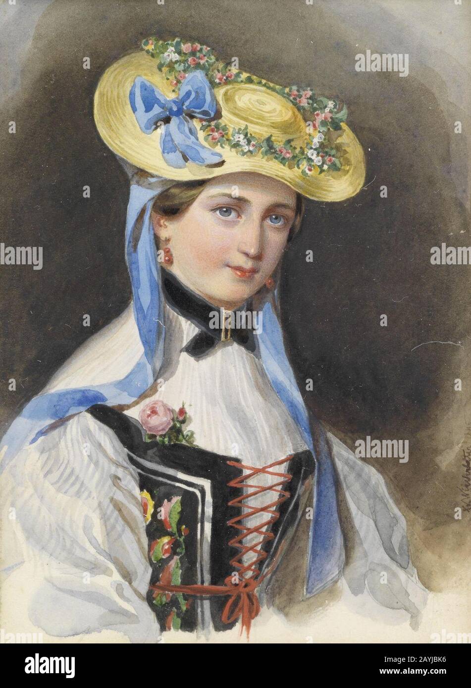 Franz Xaver Winterhalter Prinzessin Liechtenstein Im Kostüm 1845. Foto Stock
