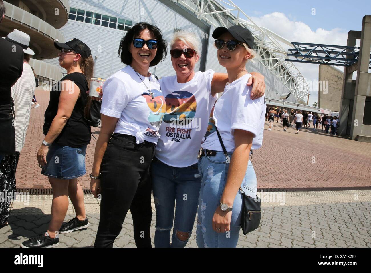 16 febbraio 2020: Incontro di folle al concerto di Fire Fight Australia per il soccorso nazionale al fush presso lo stadio ANZ il 16 febbraio 2020 a Sydney, NSW Australia (Credit Image: © Christopher Khoury/Australian Press Agency via ZUMA Wire) Foto Stock