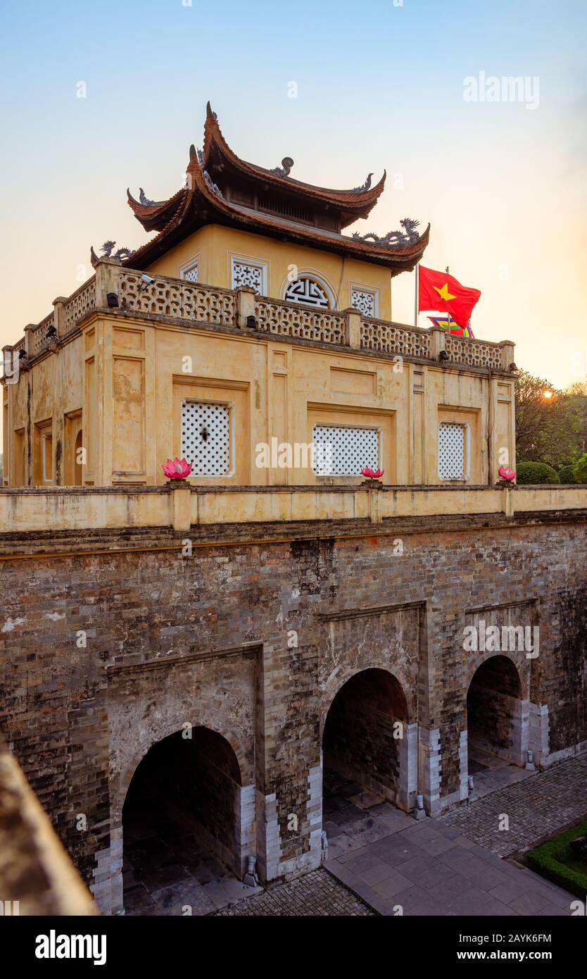La Cittadella Imperiale anche conosciuta come la vecchia Cittadella di Thang Long ad Hanoi Foto Stock