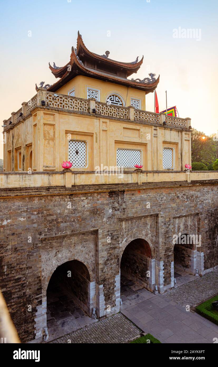 La Cittadella Imperiale anche conosciuta come la vecchia Cittadella di Thang Long ad Hanoi Foto Stock