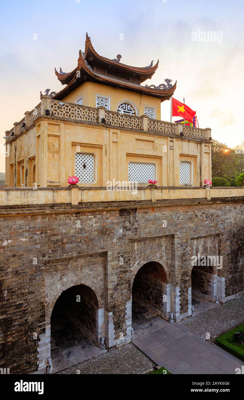 La Cittadella Imperiale anche conosciuta come la vecchia Cittadella di Thang Long ad Hanoi Foto Stock