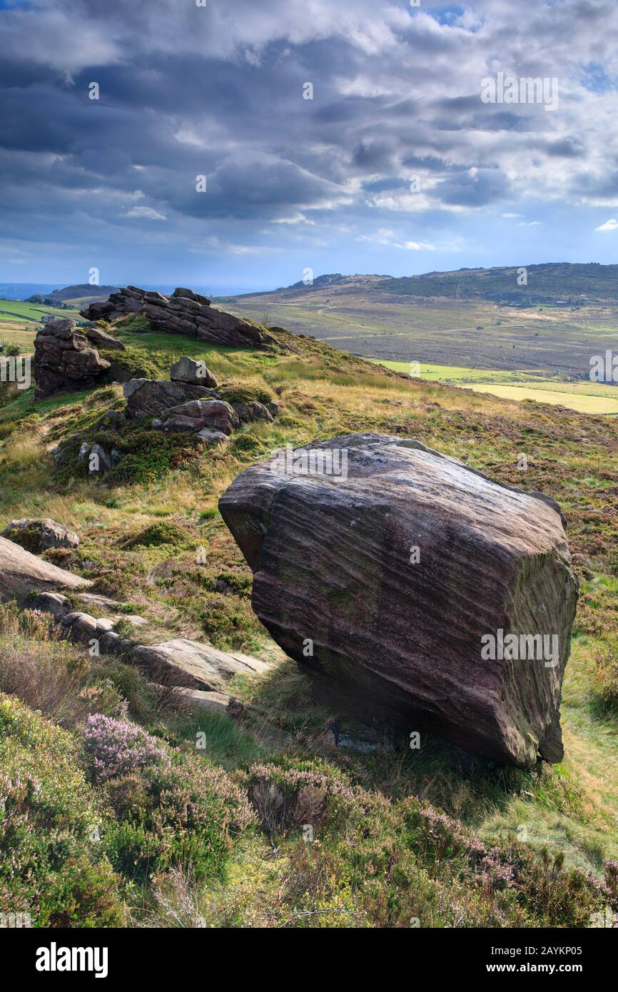 I Newstones Nel Parco Nazionale Del Peak District Foto Stock