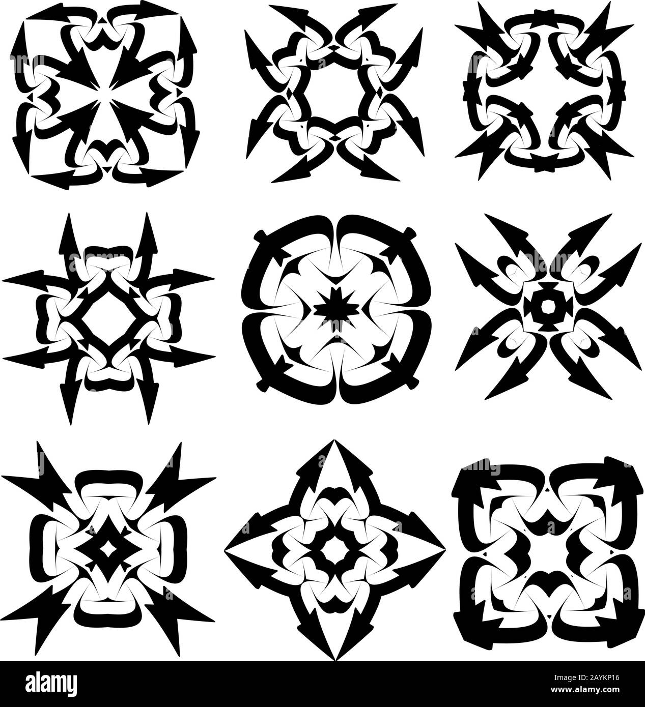 Raccolta di vari elementi vettoriali di progettazione grafica creativa Illustrazione Vettoriale