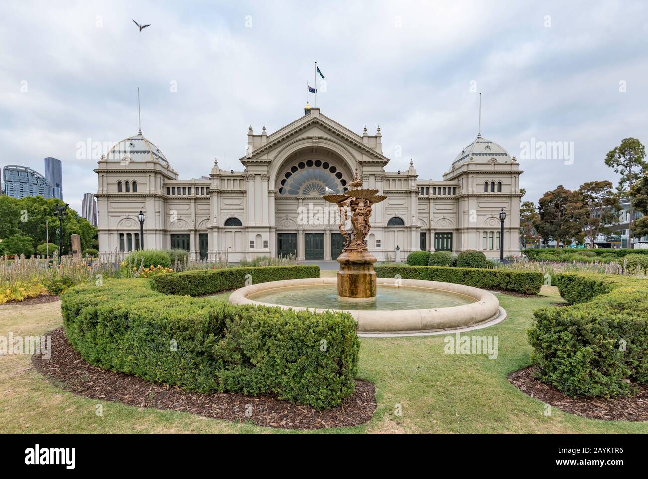 Il Royal Exhibition Building è un edificio patrimonio dell'umanità dell'UNESCO di Melbourne, Victoria, Australia, costruito nel 1879-80 Foto Stock