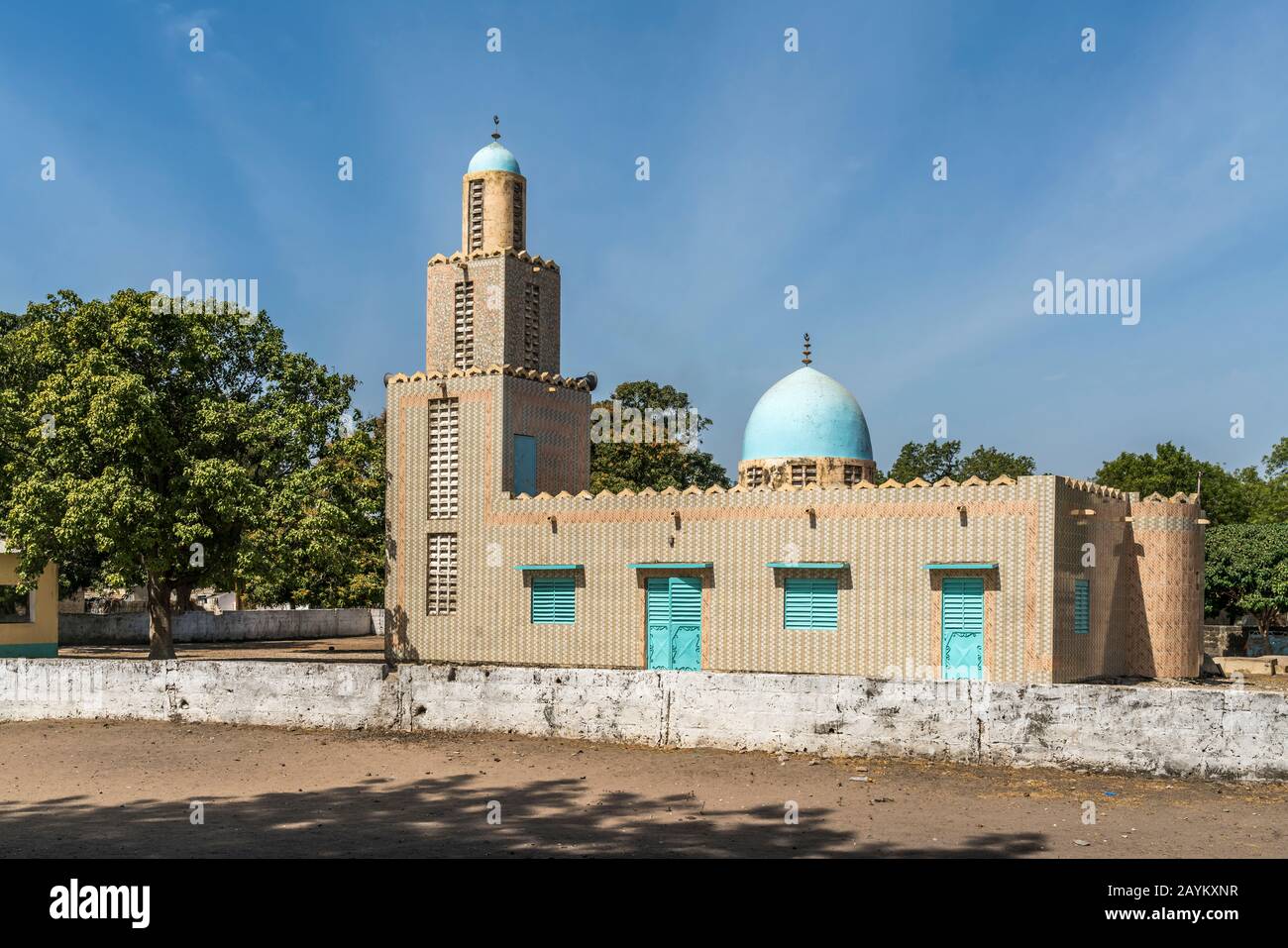 Moschee A Toubacouta, Sine Saloum Delta, Senegal, Westafrika | Toubacouta Moschea, Sine Saloum Delta, Senegal, Africa Occidentale, Foto Stock