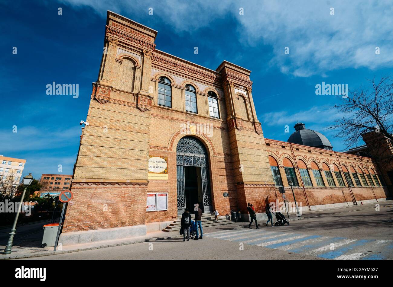 Madrid, Spagna - 15 febbraio 2020: Museo Nazionale di Scienze naturali in via Paseo de la Castellana nella città di Madrid, Spagna Foto Stock