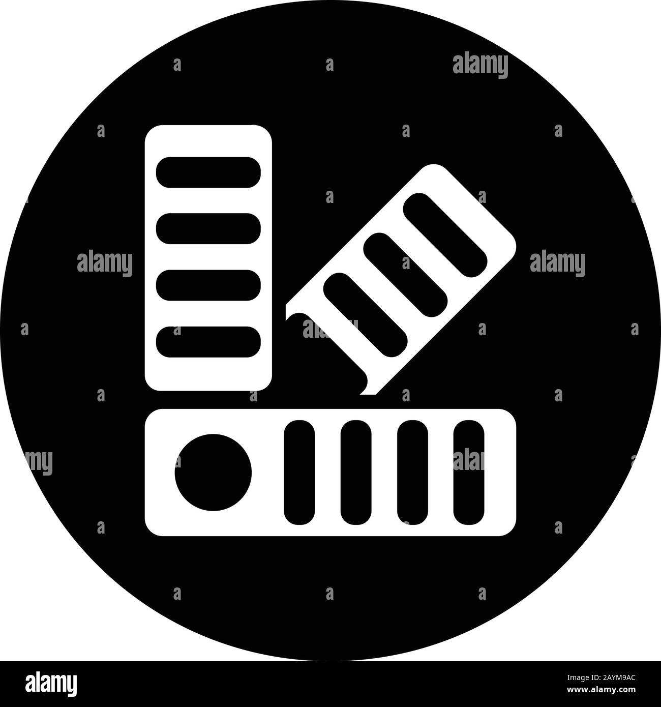 Icona della guida ai colori pixel Perfect, progettazione di cataloghi per supporti commerciali, di stampa, Web o qualsiasi tipo di progetto. Illustrazione Vettoriale