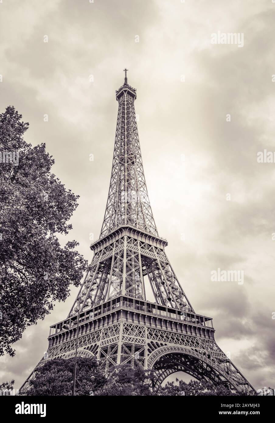La Torre Eiffel. Foto d'epoca. Foto Stock