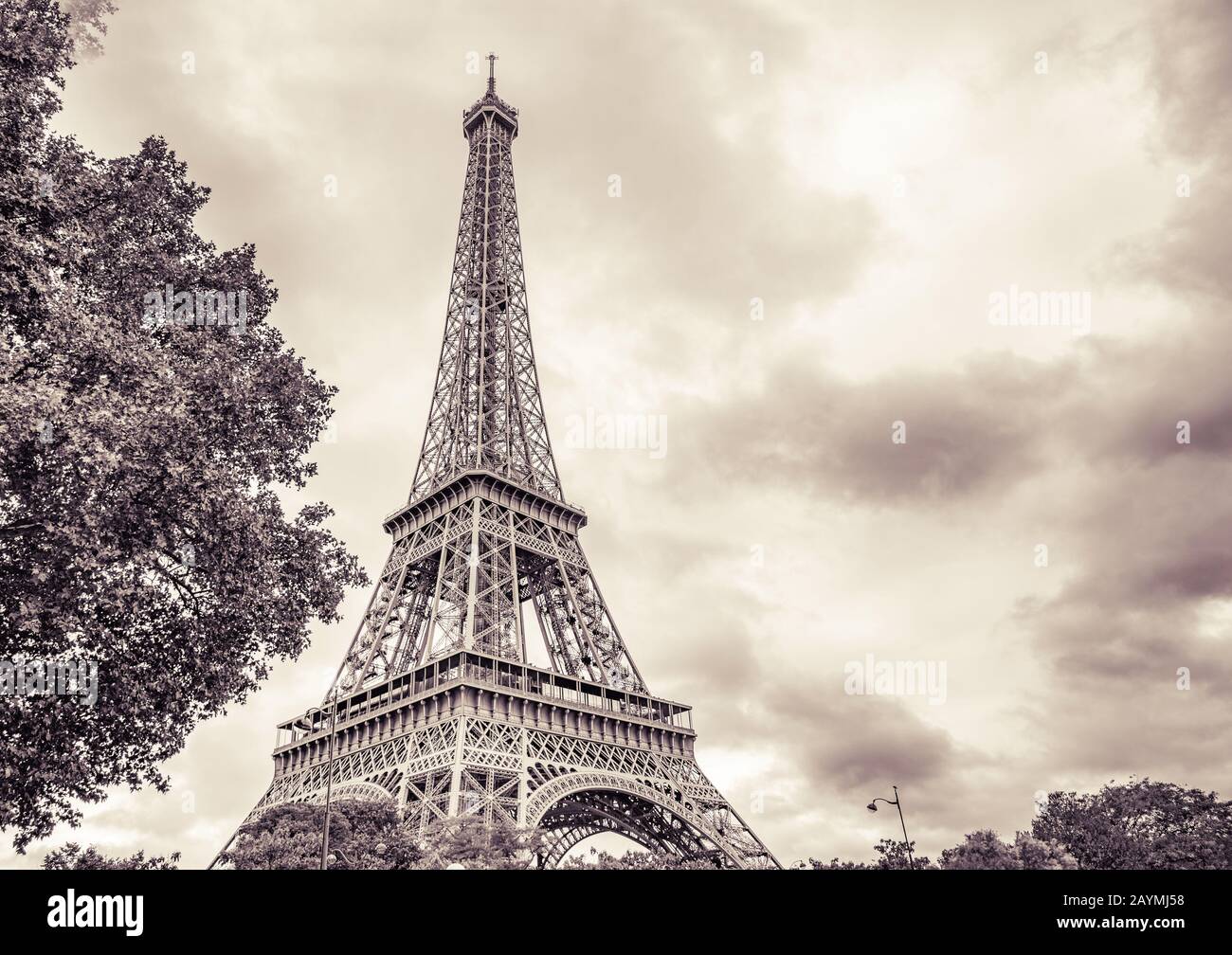 La Torre Eiffel. Foto d'epoca. Foto Stock