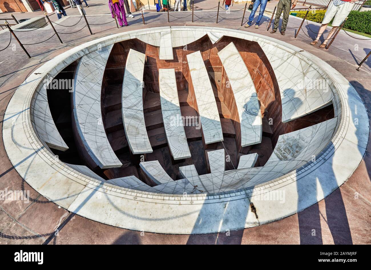 Antico Osservatorio Jantar Mantar, Jaipur, Rajasthan, India Foto Stock