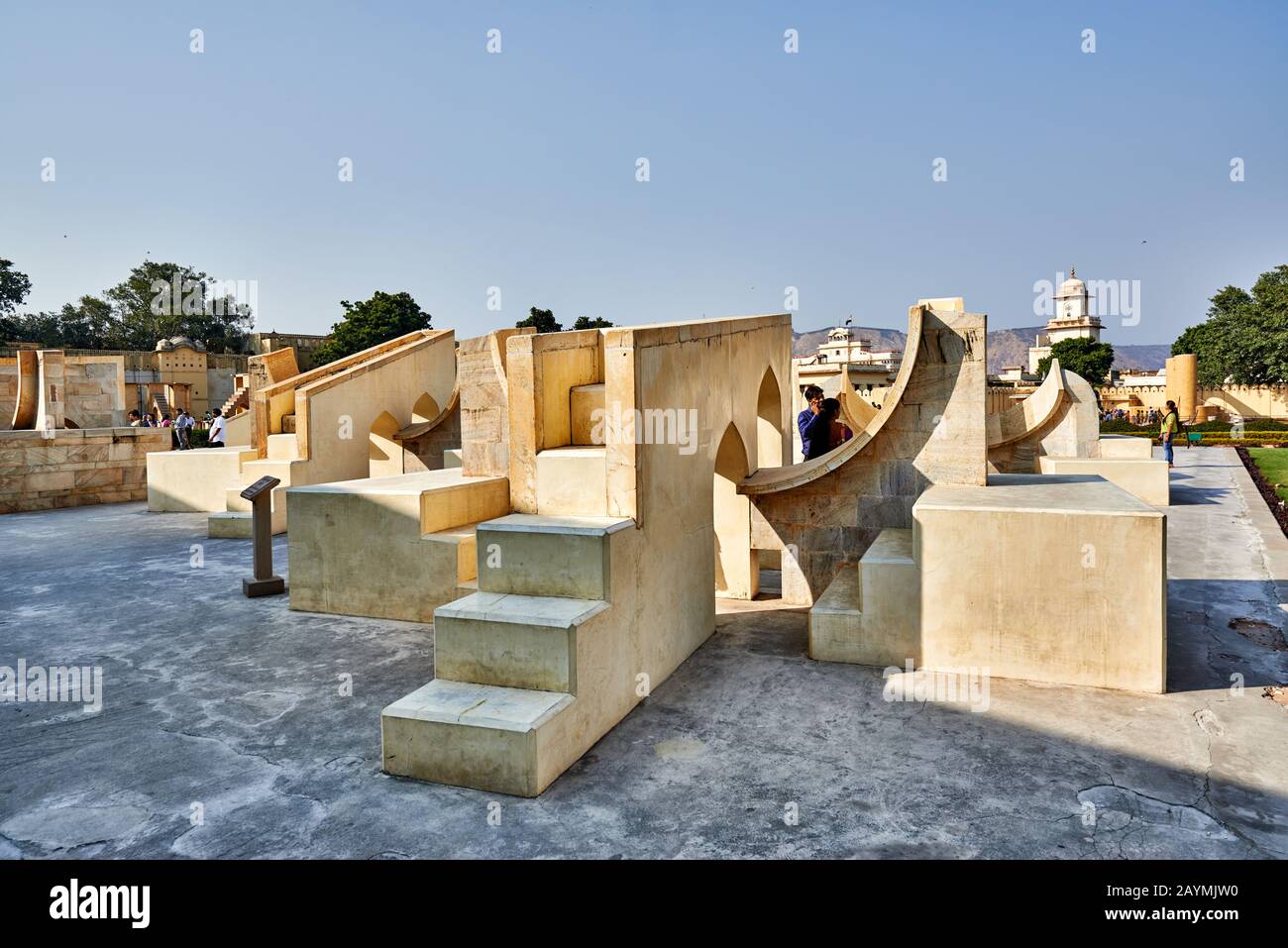 Antico Osservatorio Jantar Mantar, Jaipur, Rajasthan, India Foto Stock