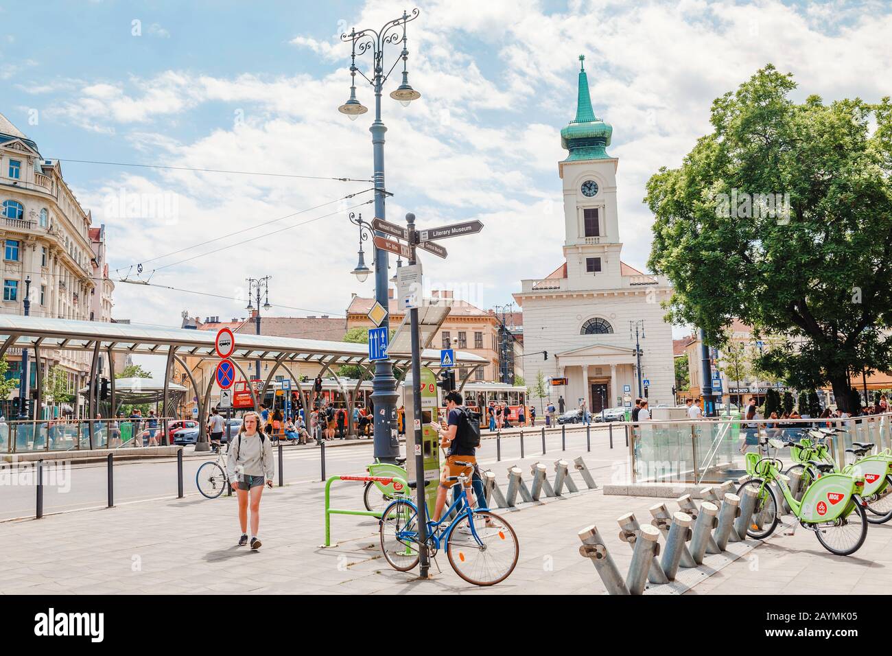 Protestanti Chiesa Riformata a Calvin Square a Budapest, Ungheria Foto Stock