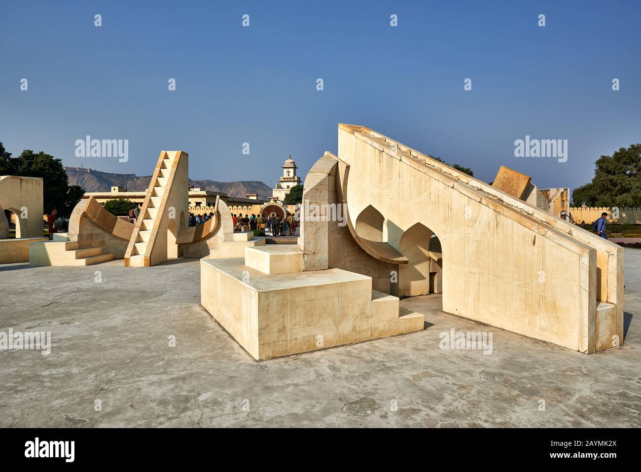 Antico Osservatorio Jantar Mantar, Jaipur, Rajasthan, India Foto Stock