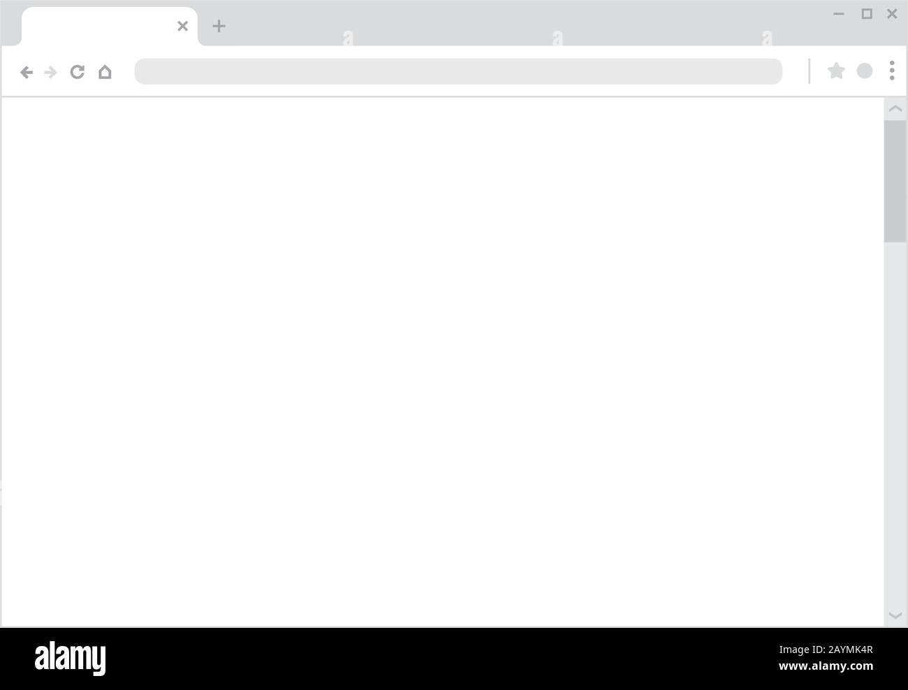 semplice esempio di simulazione del browser Illustrazione Vettoriale