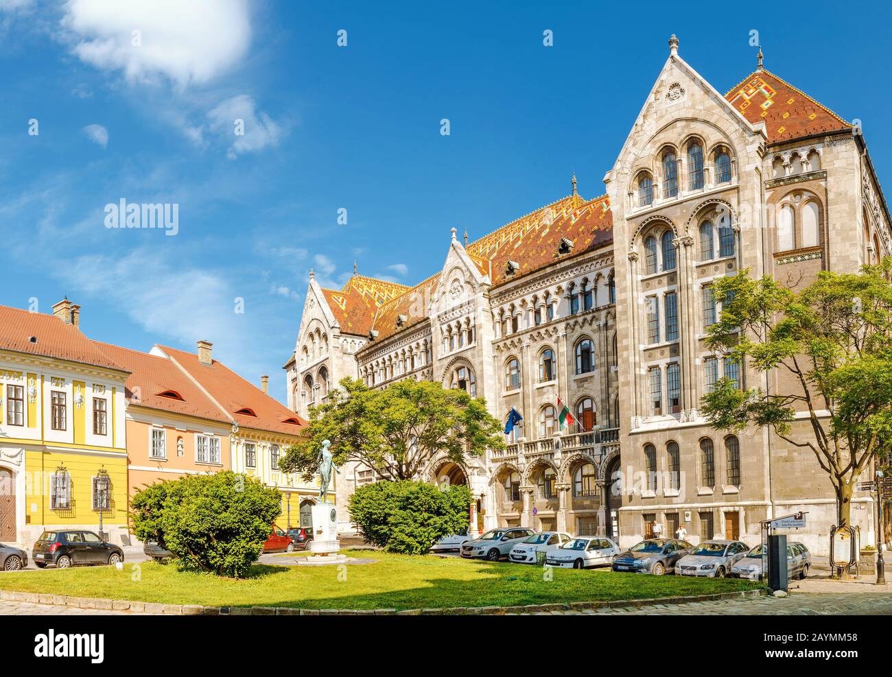 14 MAGGIO 2018, BUDAPEST, UNGHERIA: Archivi nazionali dell'Ungheria edificio a Budapest. Foto Stock