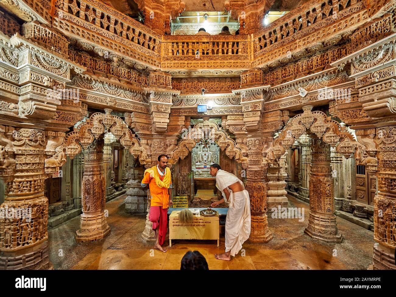 Tempio Di Chandraprabhu Jain, Jaisalmer, Rajasthan, India Foto Stock