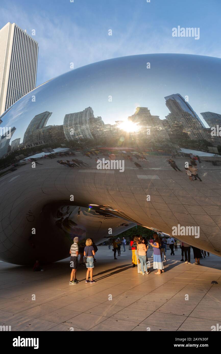 Cloud Gate ( Il Bean ) Chicago, Stati Uniti Foto Stock