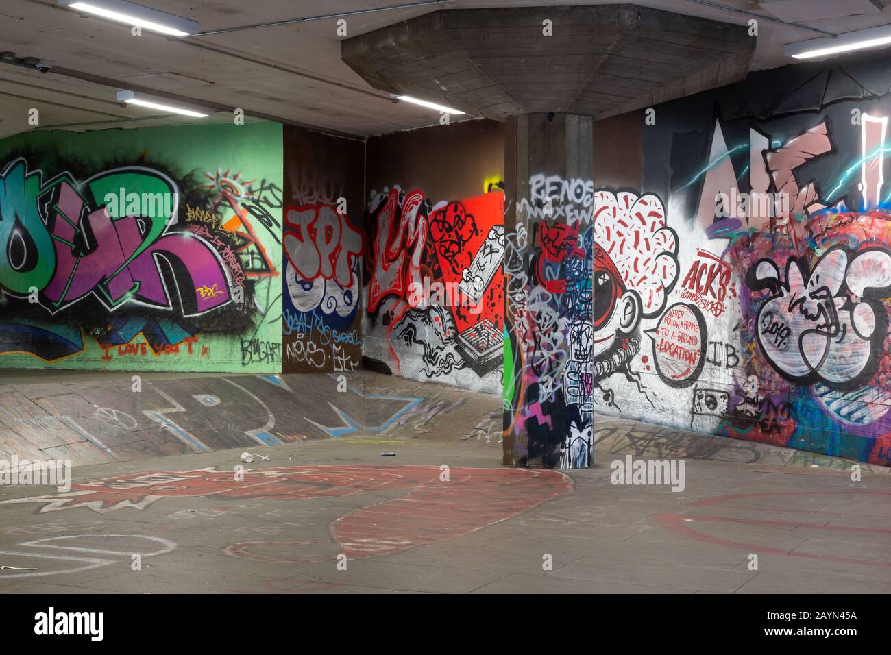 Il Undercroft Skate Park, Southbank, Londra, Regno Unito Foto Stock