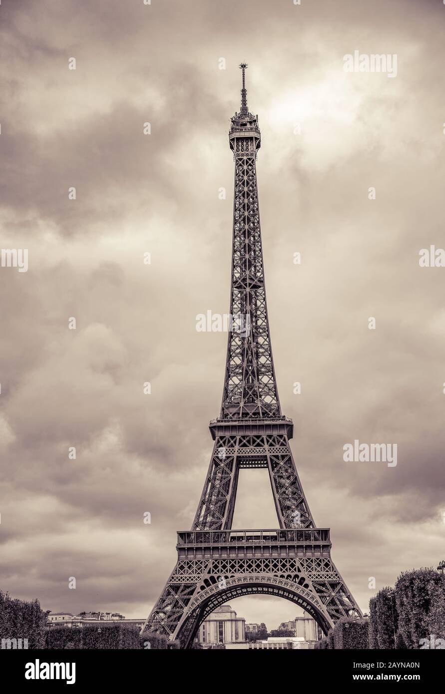 La Torre Eiffel. Foto d'epoca. Foto Stock